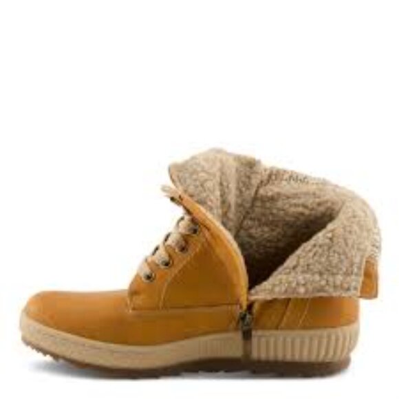 Spring Step Hiking Booties Size 7 Mustard Color Lace up Sweater top - Picture 6 of 11